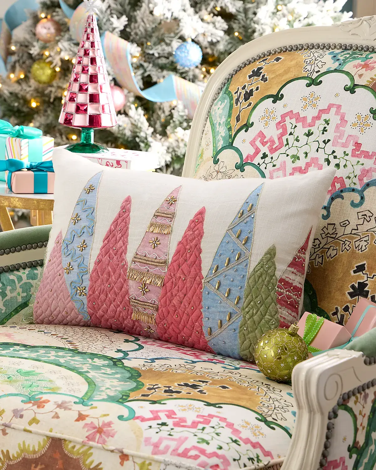 C & F Holly Jolly Christmas Lumbar Pillow, 14" x 22"