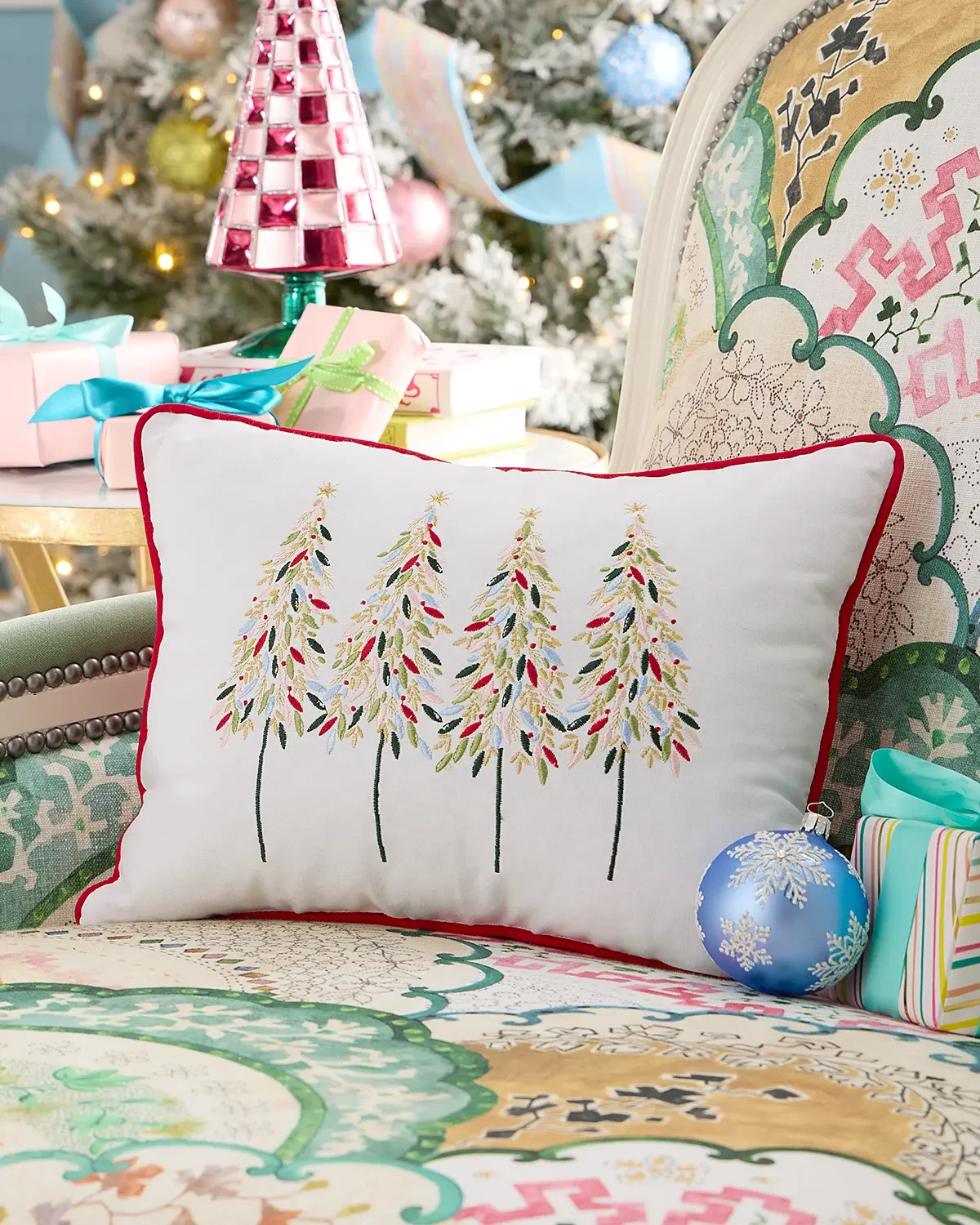 C & F x Sara Miller Woodland Tales Pillow, 12" x 16"
