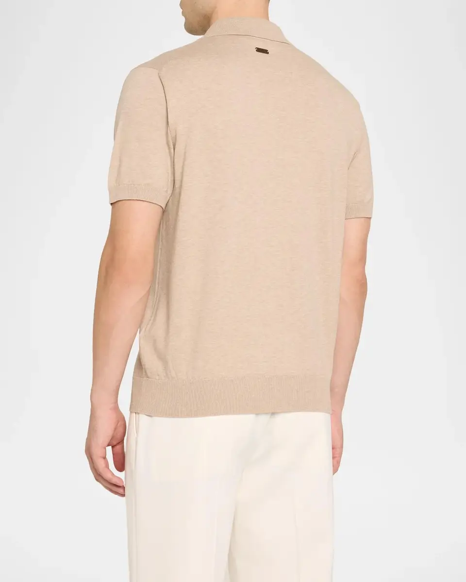 Eton Men's Structured Cotton Knit Polo Shirt | Thumbnail 3 Eton Men's Structured Cotton Knit Polo Shirt | Thumbnail 3