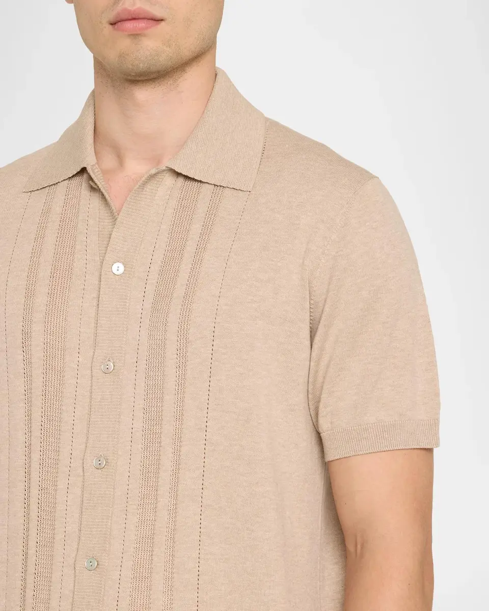 Eton Men's Structured Cotton Knit Polo Shirt | Thumbnail 5 Eton Men's Structured Cotton Knit Polo Shirt | Thumbnail 5