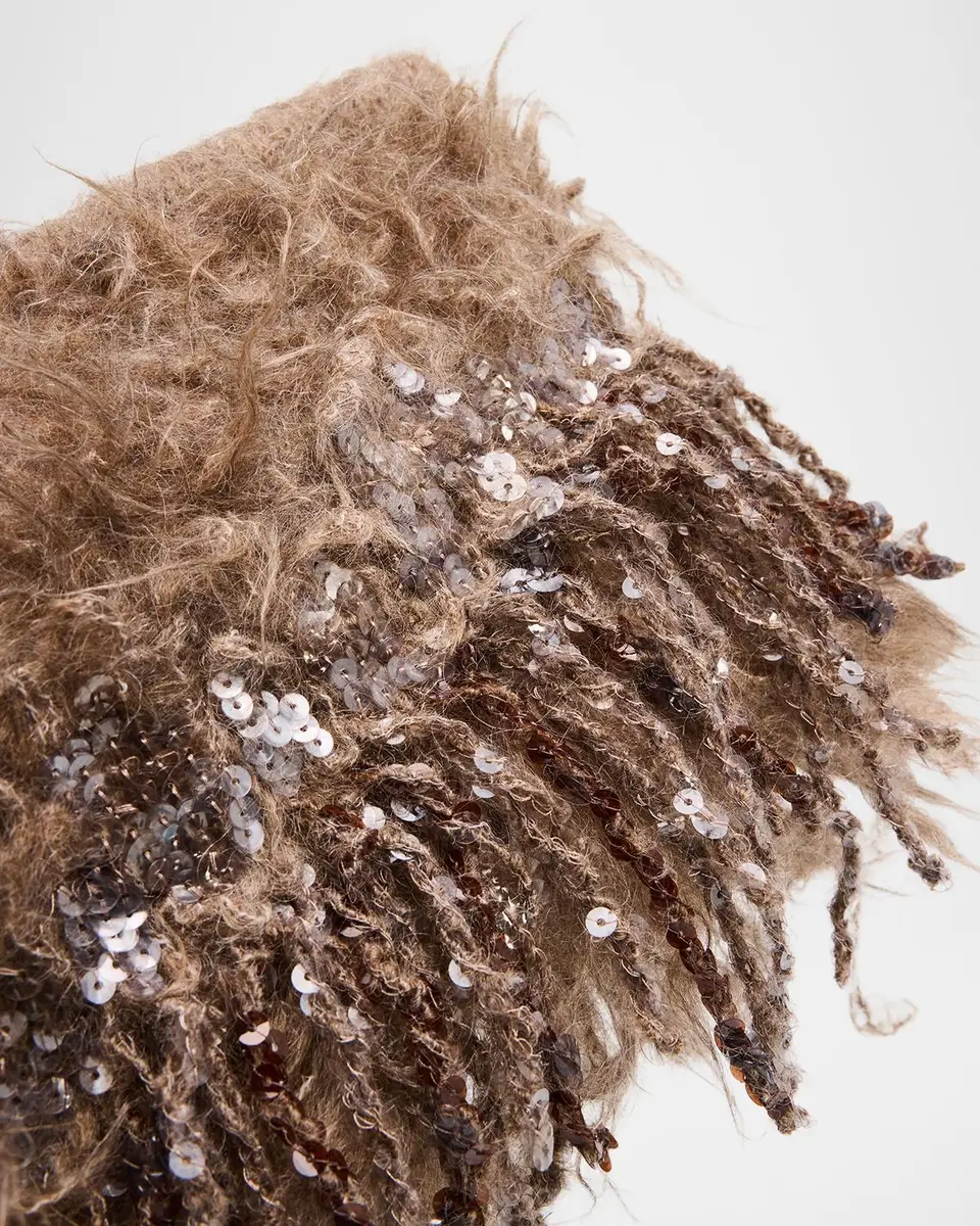 Brunello Cucinelli Sequin Faux Fur Clutch Bag | Thumbnail 7