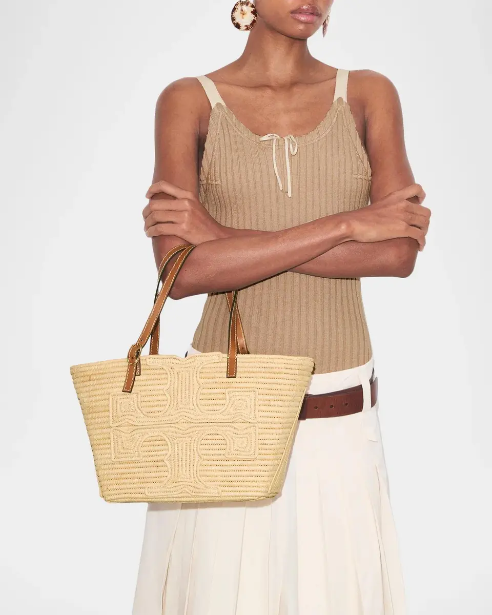 Tory Burch x Duom for Women Ella Raffia Tote Bag | Thumbnail 2 Tory Burch x Duom for Women Ella Raffia Tote Bag | Thumbnail 2