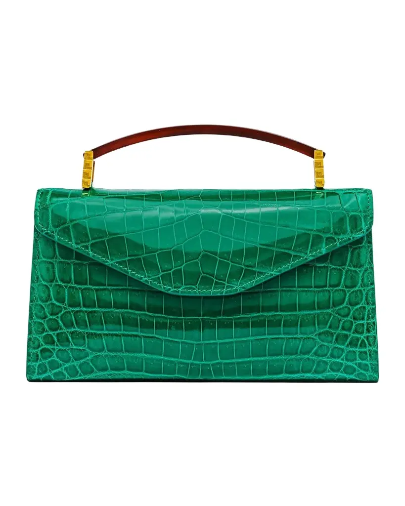 Lana Marks Mia Alligator Top-Handle Bag