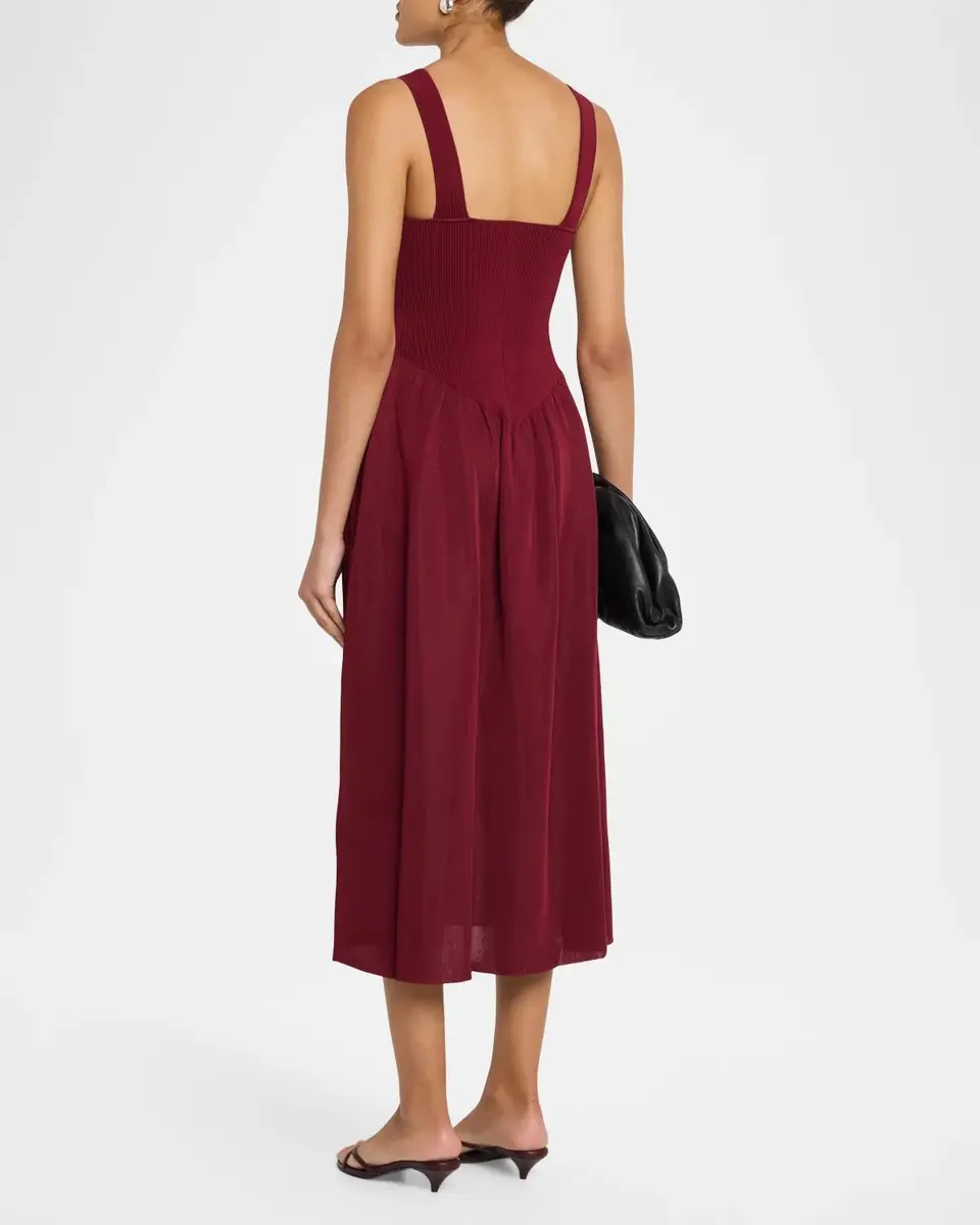 Altuzarra Lollie V-Neck Sleeveless Fit-And-Flare Midi Dress | Thumbnail 3 Altuzarra Lollie V-Neck Sleeveless Fit-And-Flare Midi Dress | Thumbnail 3