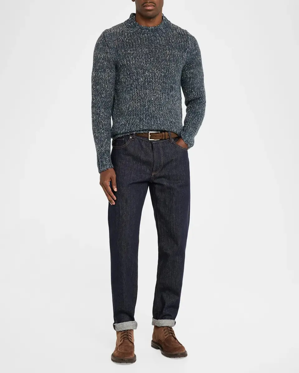 Barena Men's Mareselo Marled Wool Knit Sweater | Thumbnail 2 Barena Men's Mareselo Marled Wool Knit Sweater | Thumbnail 2