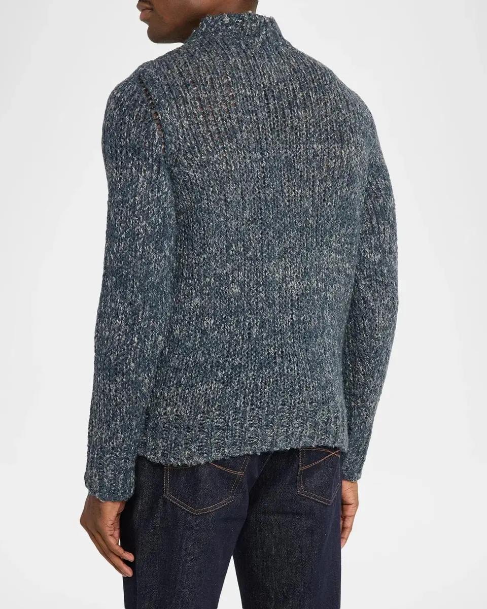 Barena Men's Mareselo Marled Wool Knit Sweater | Thumbnail 3 Barena Men's Mareselo Marled Wool Knit Sweater | Thumbnail 3