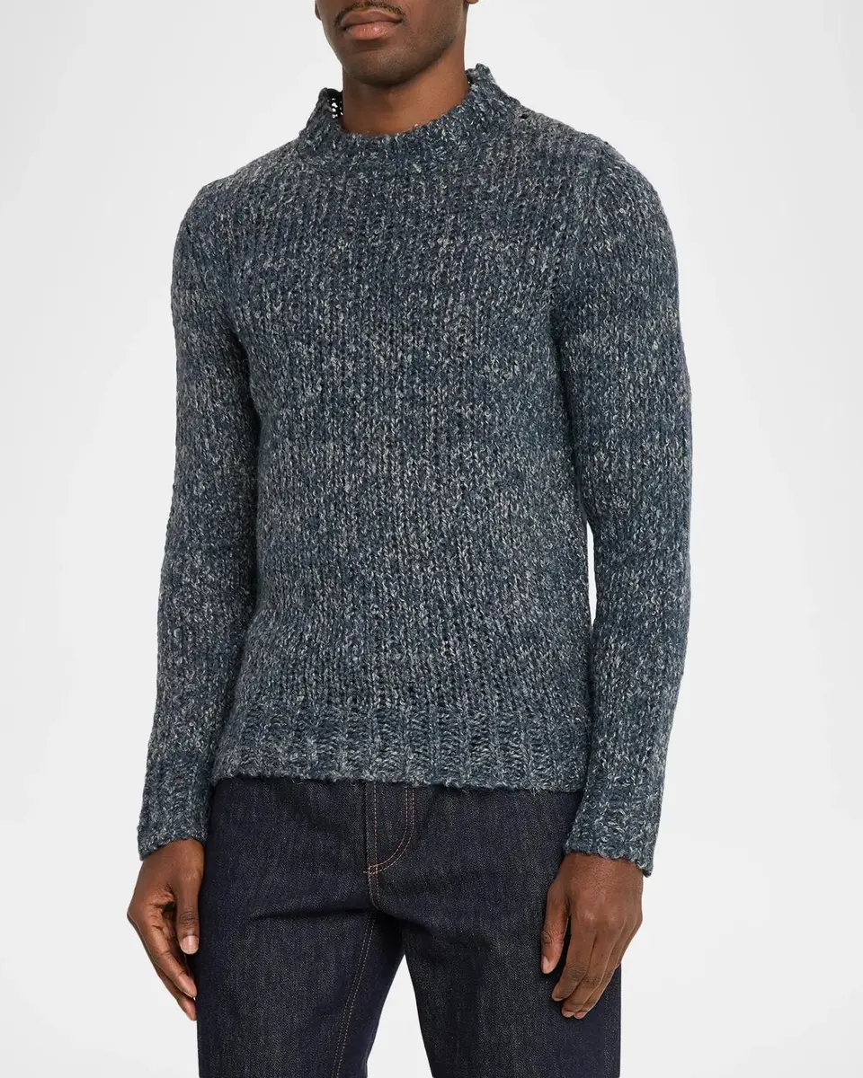Barena Men's Mareselo Marled Wool Knit Sweater | Thumbnail 4 Barena Men's Mareselo Marled Wool Knit Sweater | Thumbnail 4