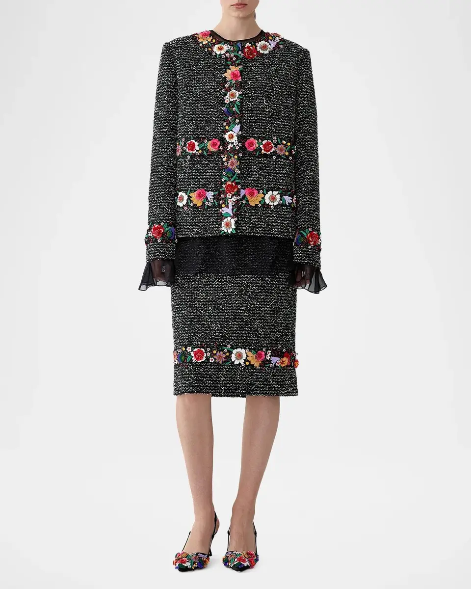 Carolina Herrera Embroidered Tweed Jacket | Thumbnail 2 Carolina Herrera Embroidered Tweed Jacket | Thumbnail 2