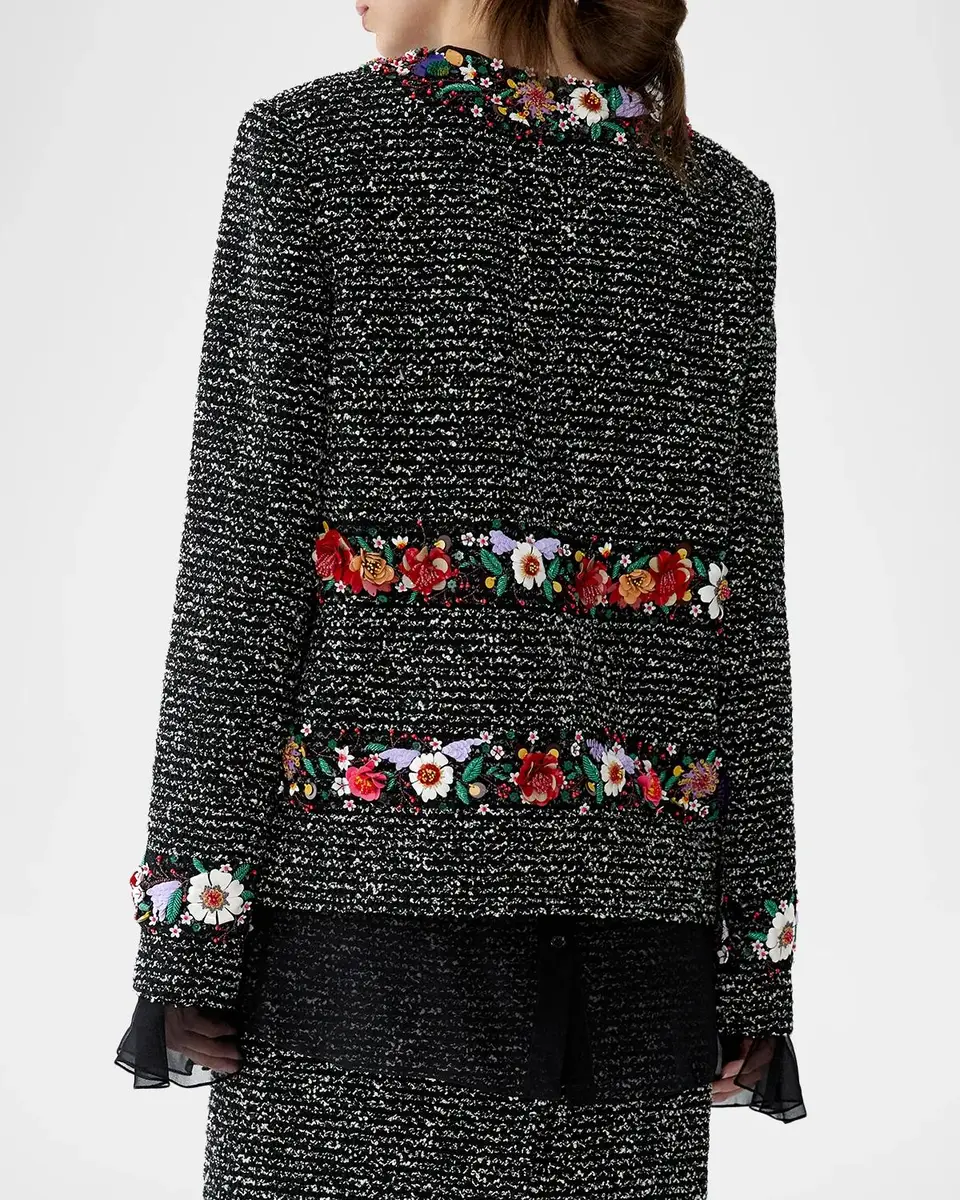 Carolina Herrera Embroidered Tweed Jacket | Thumbnail 3 Carolina Herrera Embroidered Tweed Jacket | Thumbnail 3