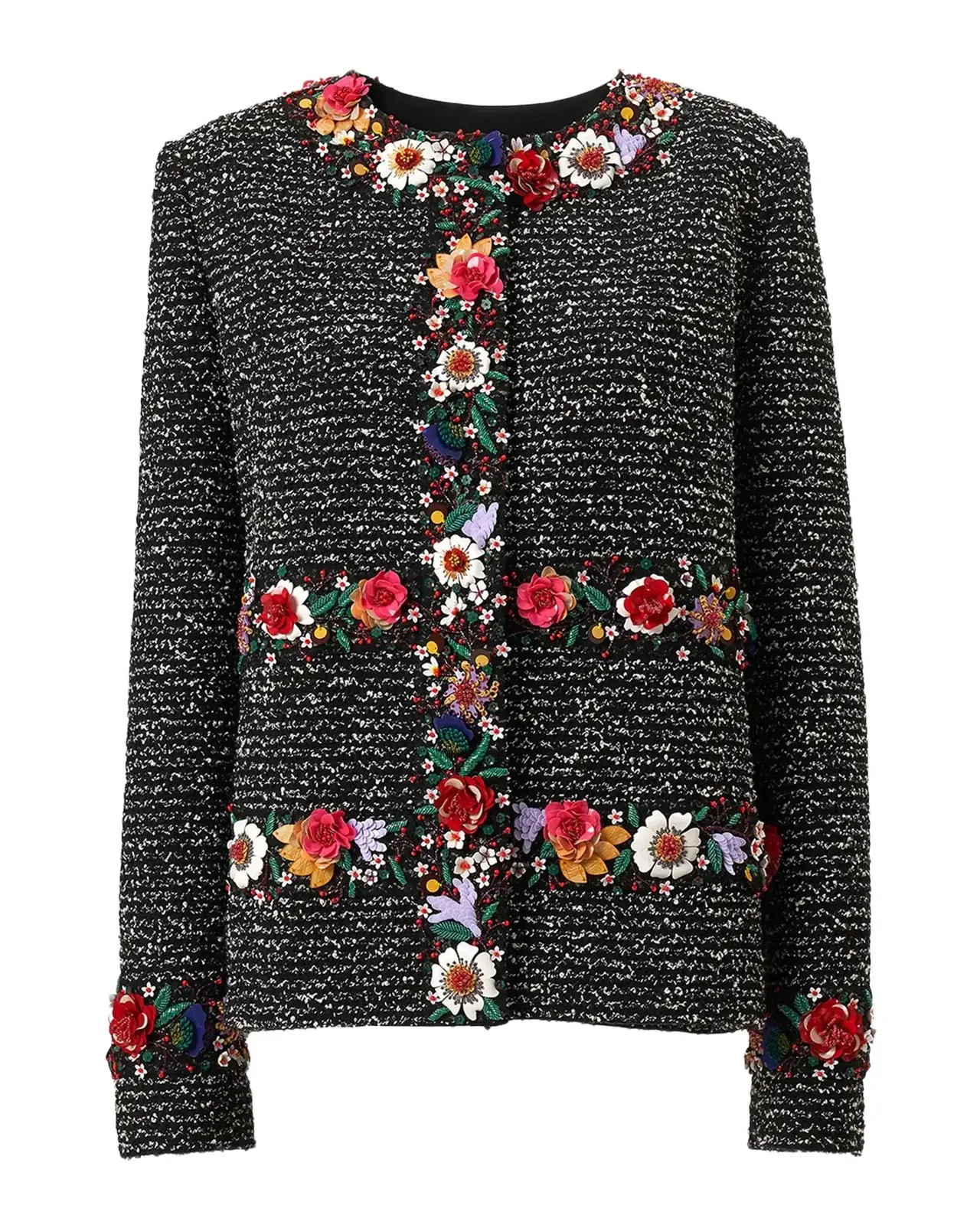 Embroidered Tweed Jacket