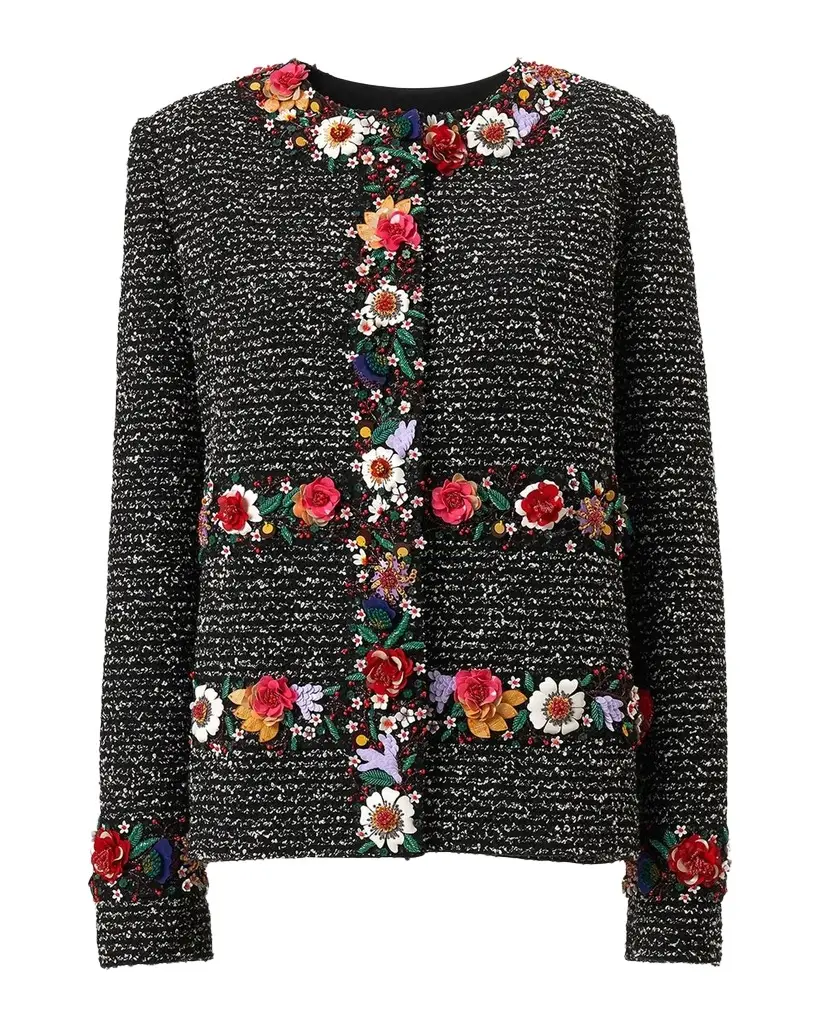 Embroidered Tweed Jacket Embroidered Tweed Jacket
