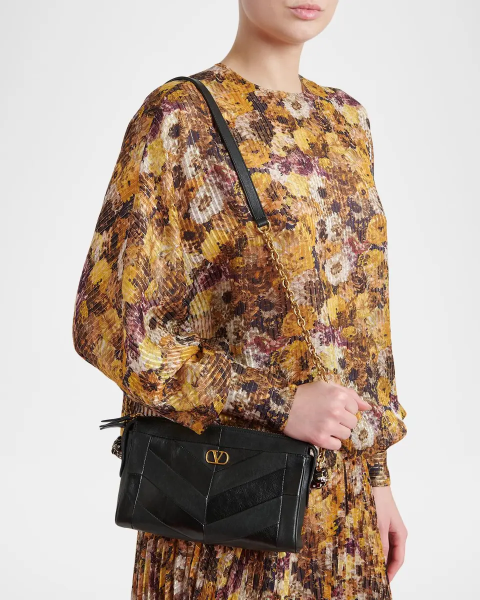 Valentino Garavani Panthea Small Patchwork Leather Shoulder Bag | Thumbnail 2