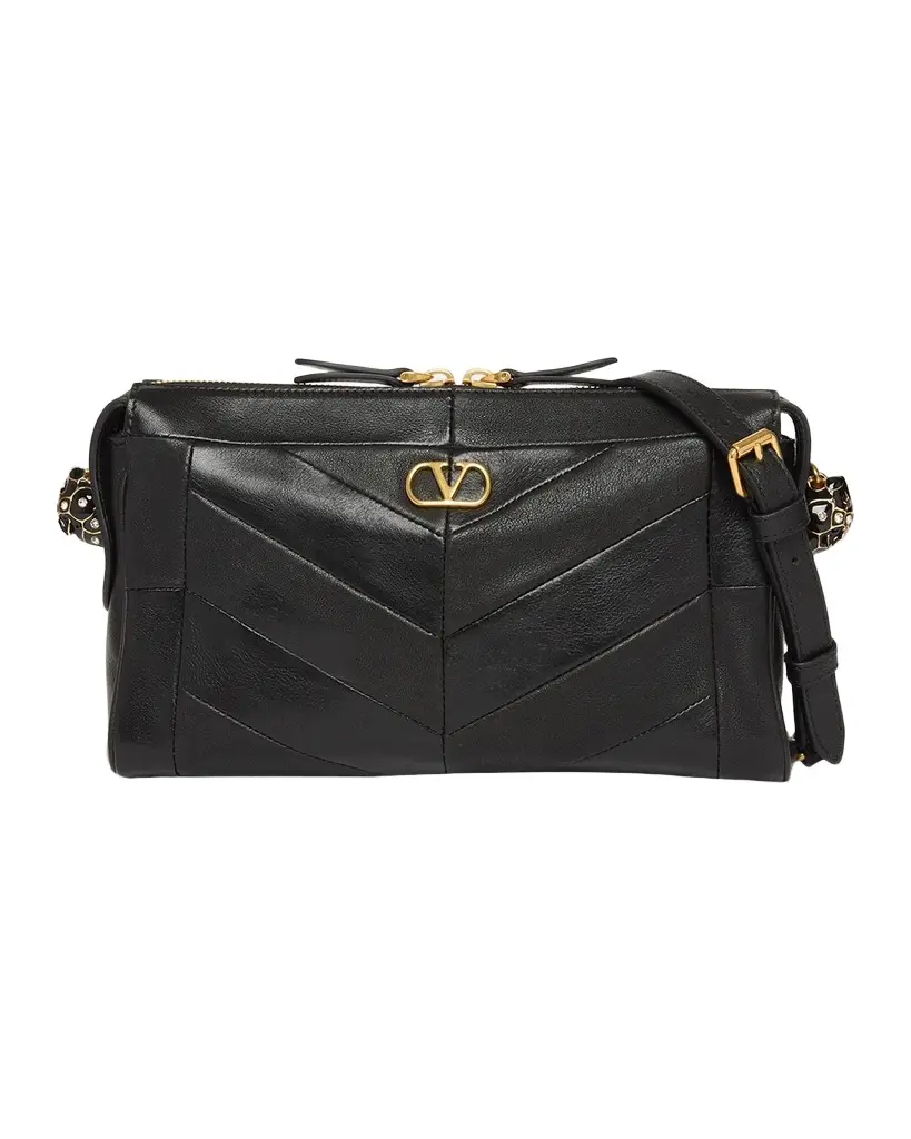 Valentino Garavani Panthea Small Patchwork Leather Shoulder Bag