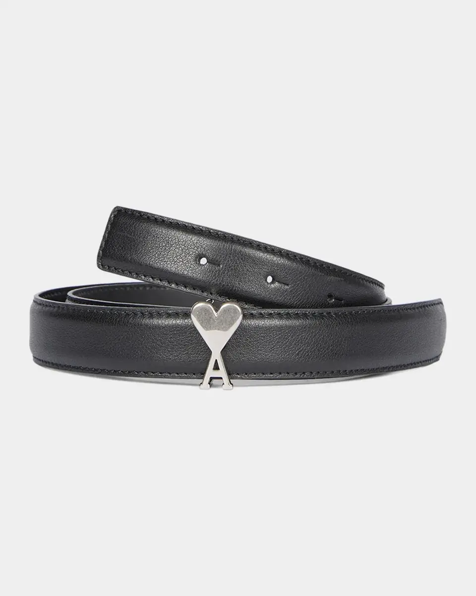AMI PARIS Men's Paris Paris Leather Belt | Thumbnail 2 AMI PARIS Men's Paris Paris Leather Belt | Thumbnail 2