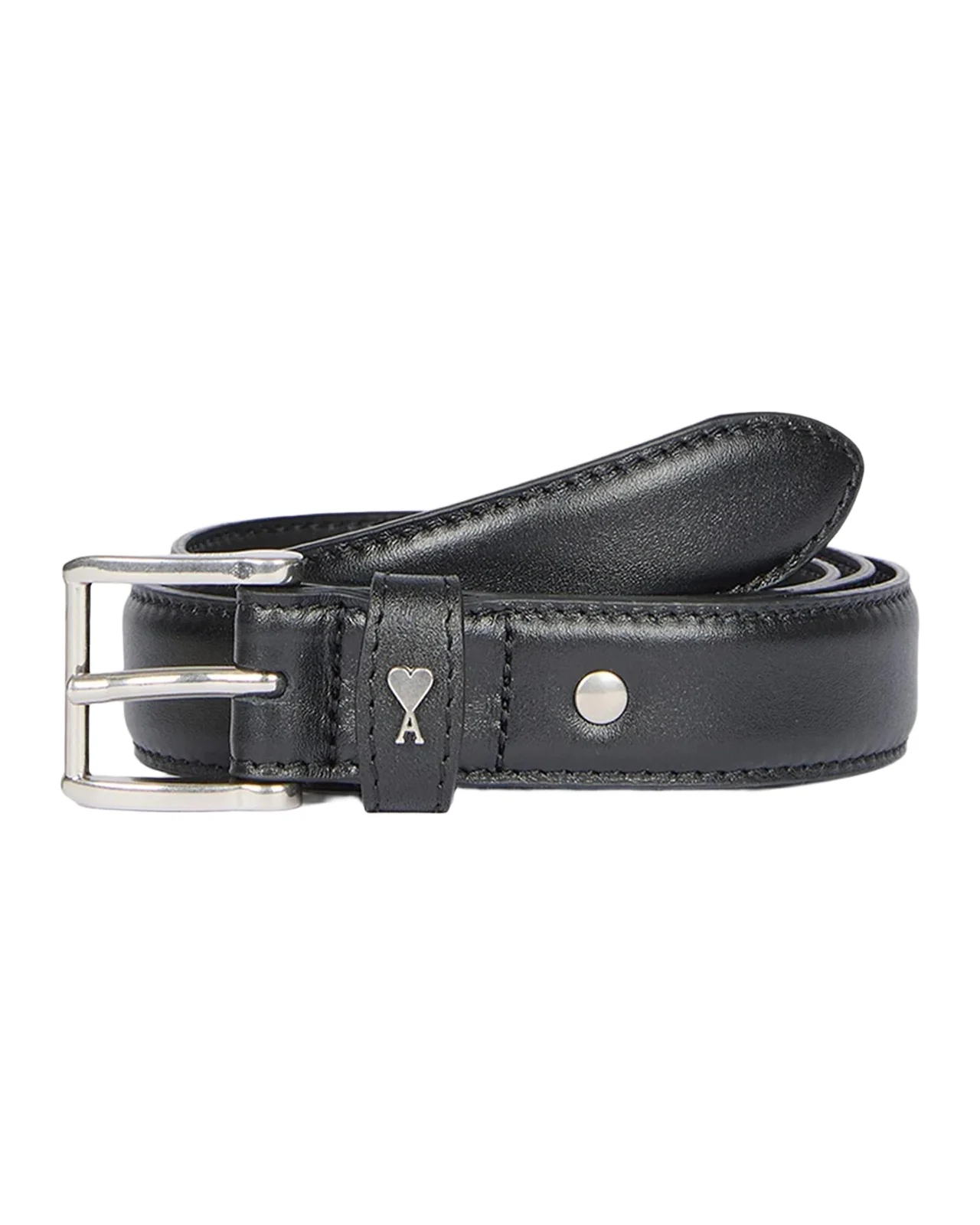 AMI PARIS Men's Paris Paris Leather Belt
