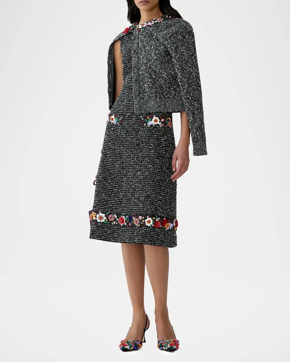 Carolina Herrera Floral Embellished Cardigan | Thumbnail 2 Carolina Herrera Floral Embellished Cardigan | Thumbnail 2