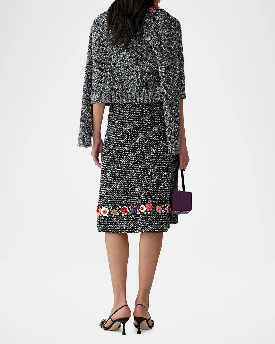 Carolina Herrera Floral Embellished Cardigan | Thumbnail 3 Carolina Herrera Floral Embellished Cardigan | Thumbnail 3