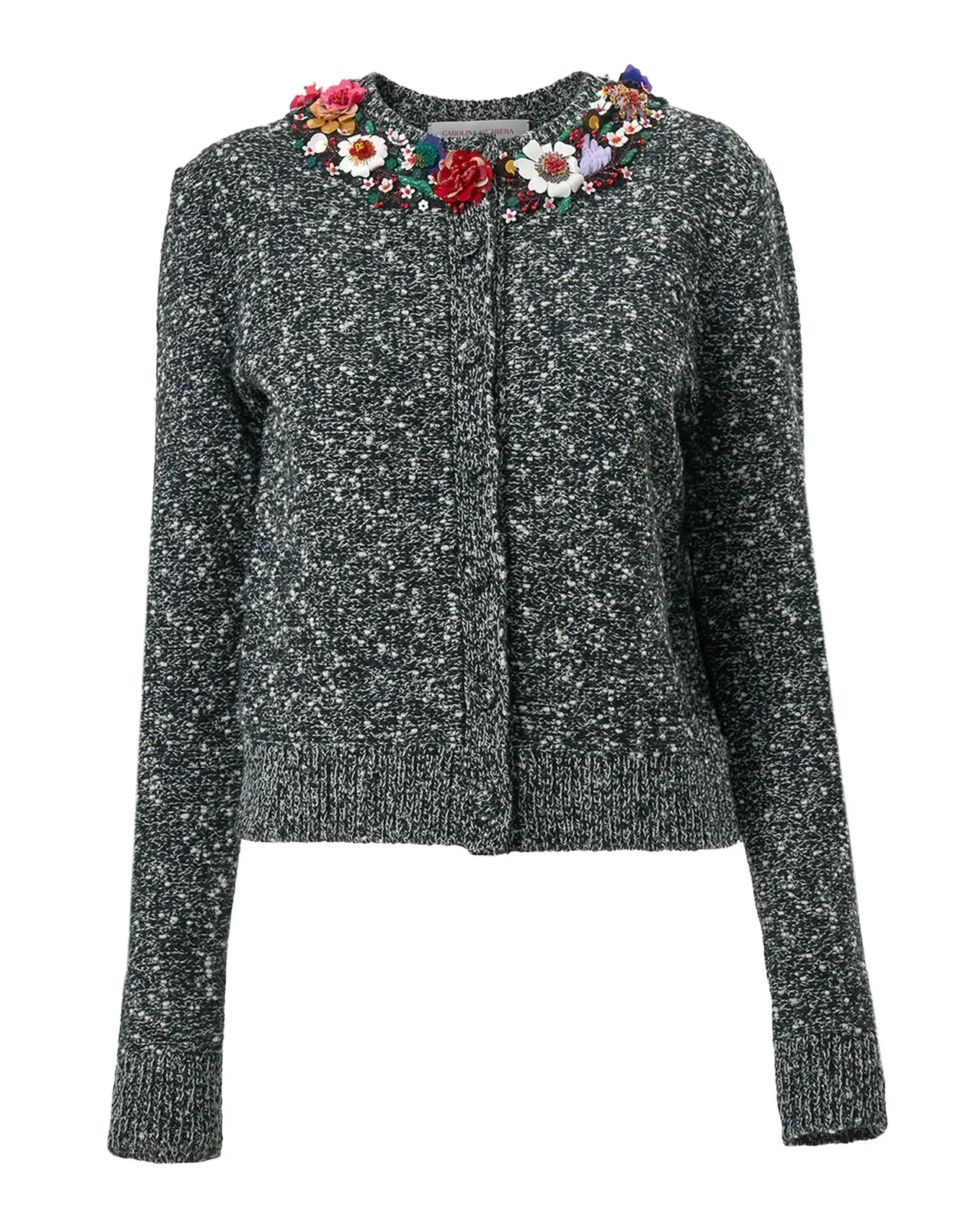 Carolina Herrera Floral Embellished Cardigan