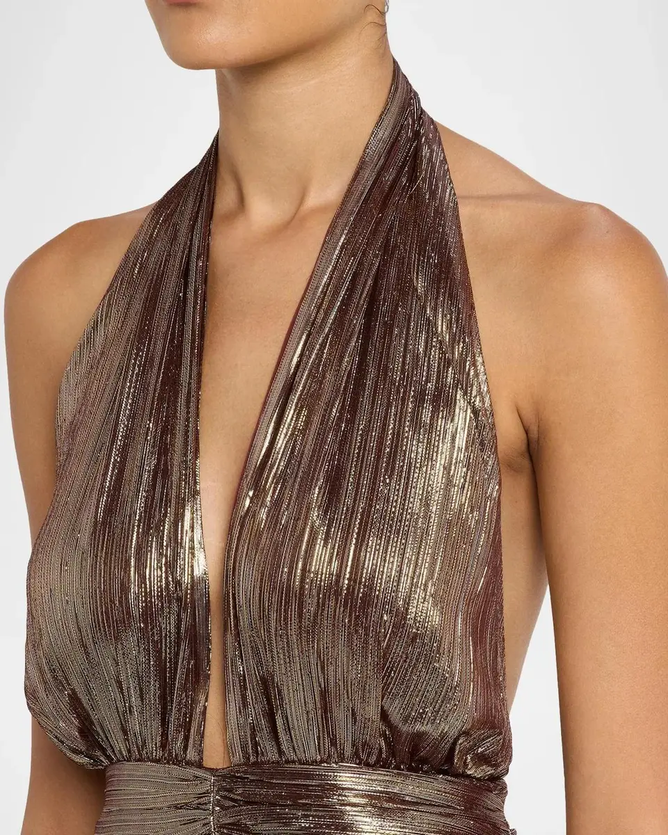 Ramy Brook Aurora Metallic Halterneck Gown | Thumbnail 5