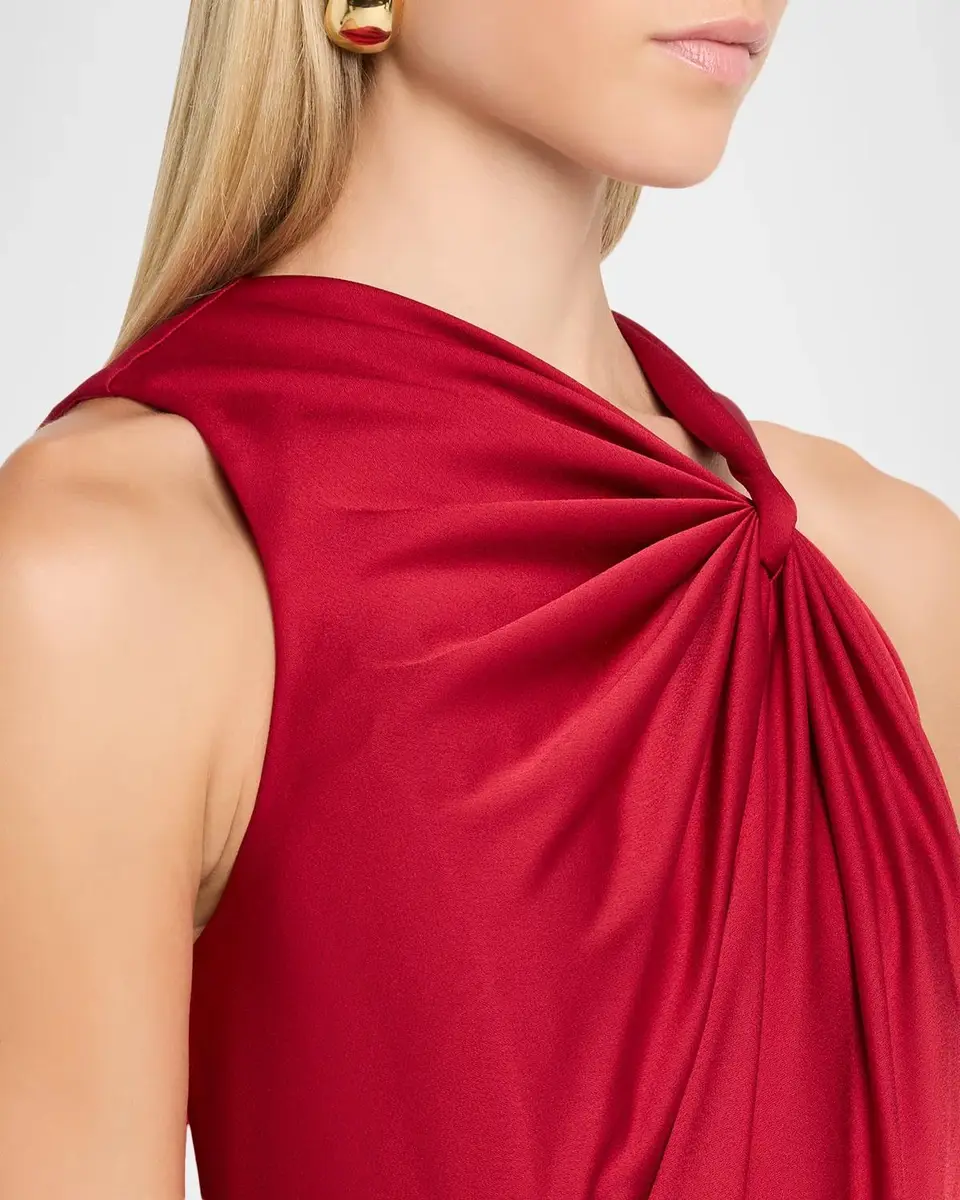 Aidan Mattox Ruched Satin Maxi Dress | Thumbnail 5