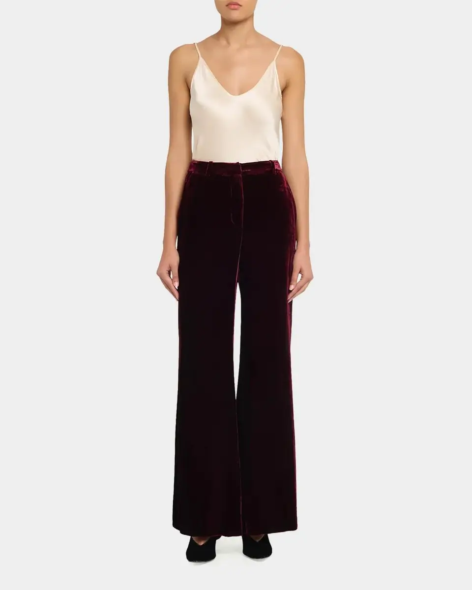 L'Agence Pilar Velvet Wide-Leg Pants | Thumbnail 2 L'Agence Pilar Velvet Wide-Leg Pants | Thumbnail 2