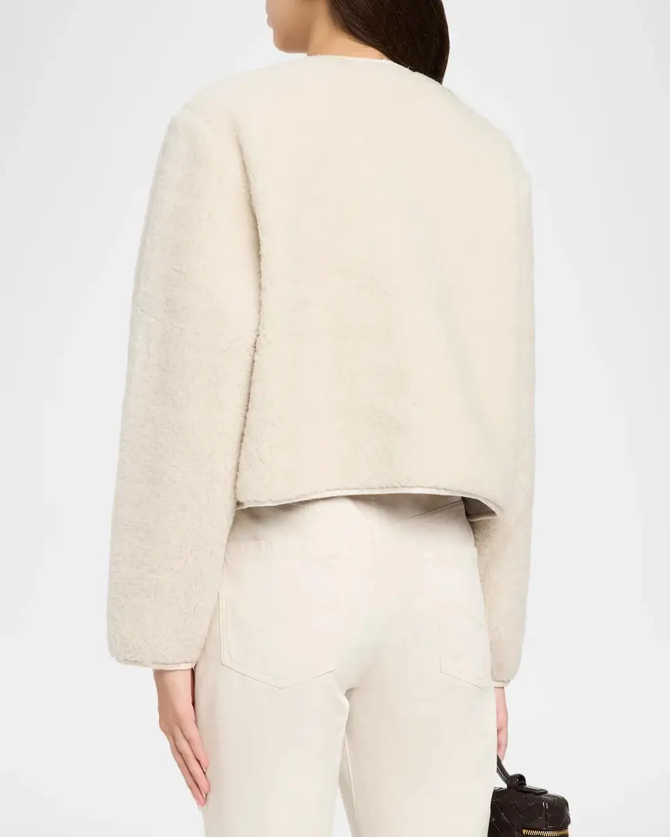 Eileen Fisher Fleecy Crewneck Jacket | Thumbnail 3 Eileen Fisher Fleecy Crewneck Jacket | Thumbnail 3