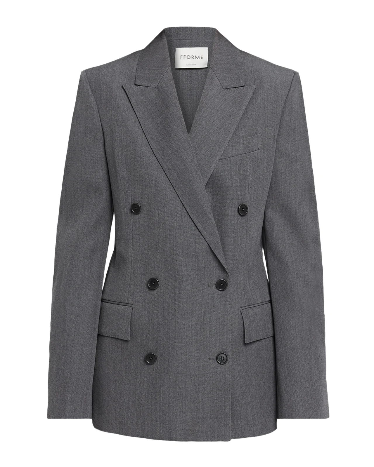 FFORME Vega Peak-Lapel Wool Double-Breasted Jacket