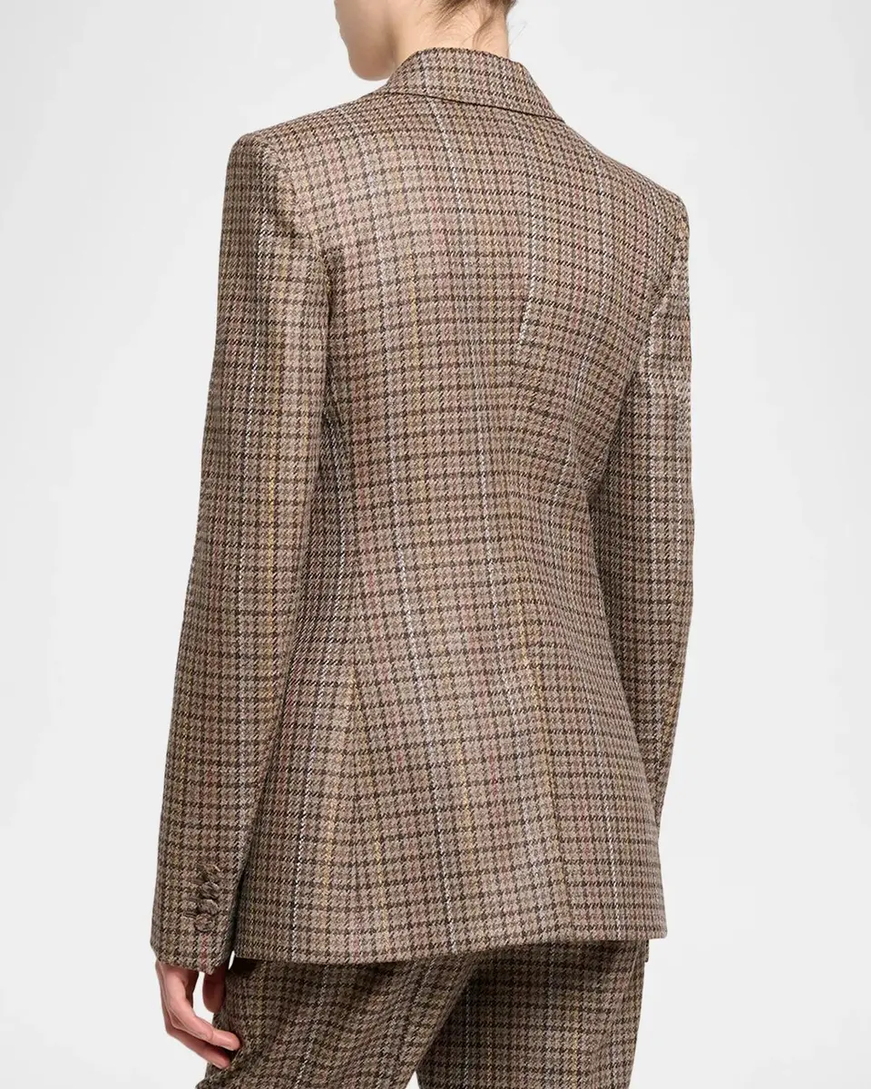 Gabriela Hearst Leiva Wool-Cashmere Houndstooth Single-Breasted Blazer Jacket | Thumbnail 3 Gabriela Hearst Leiva Wool-Cashmere Houndstooth Single-Breasted Blazer Jacket | Thumbnail 3