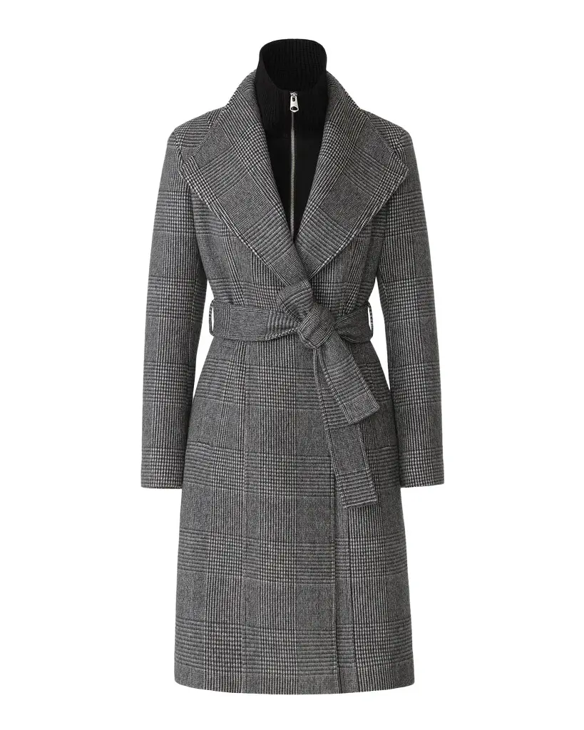 Norita Glen Check Wool Coat