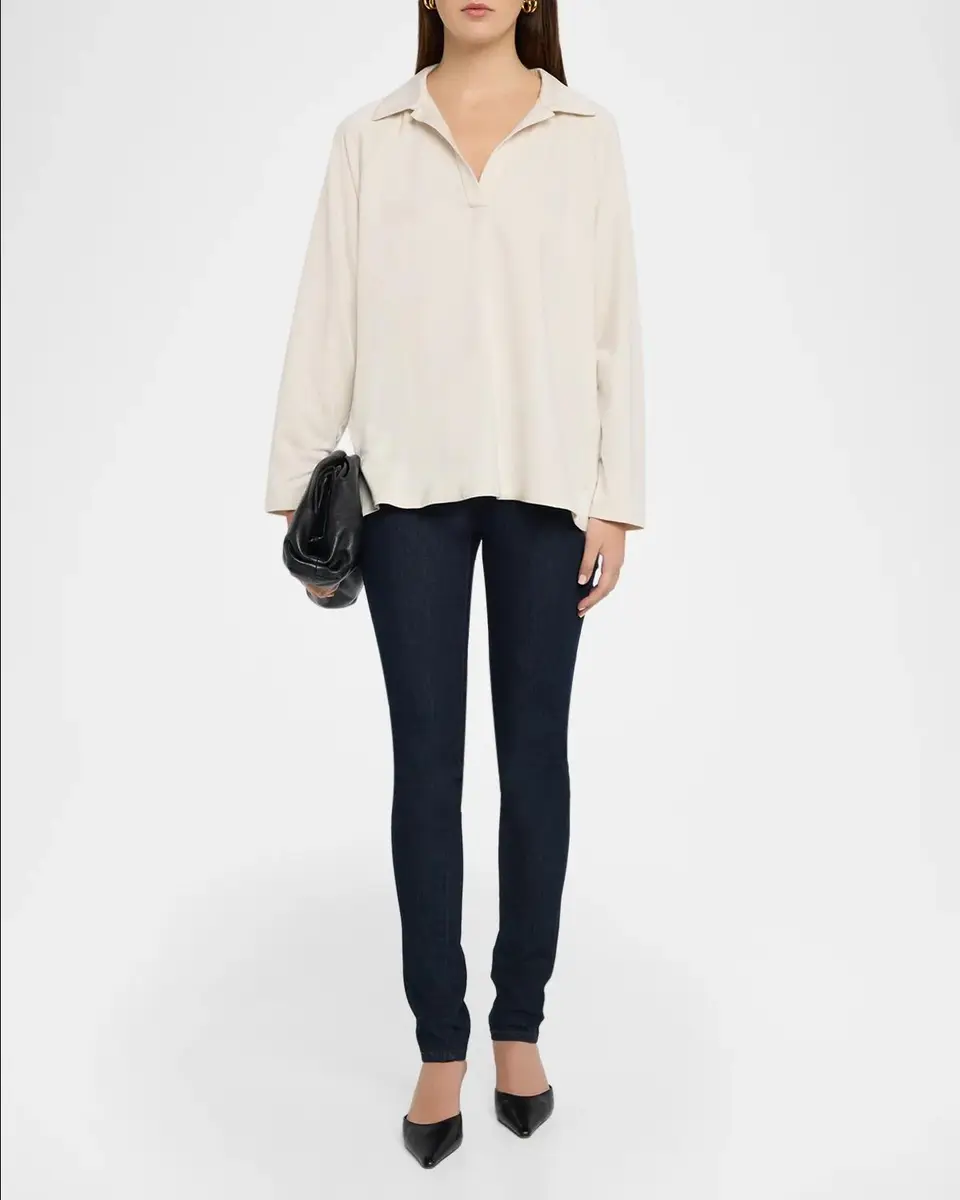 Eileen Fisher Raglan-Sleeve Terry Henley Tunic | Thumbnail 2 Eileen Fisher Raglan-Sleeve Terry Henley Tunic | Thumbnail 2