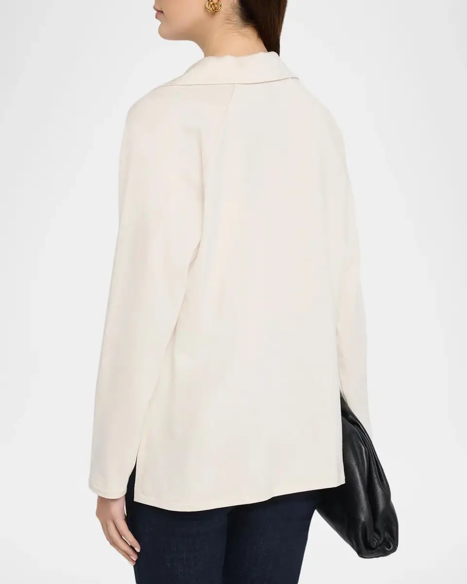 Eileen Fisher Raglan-Sleeve Terry Henley Tunic | Thumbnail 3 Eileen Fisher Raglan-Sleeve Terry Henley Tunic | Thumbnail 3