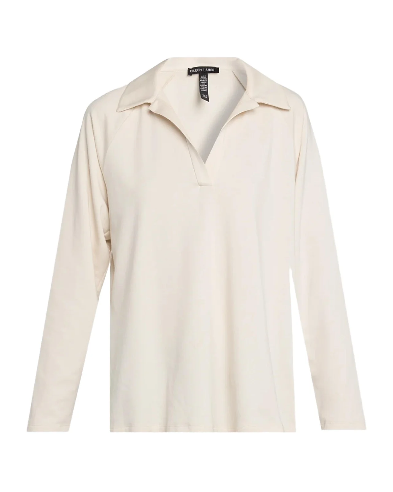 Raglan-Sleeve Terry Henley Tunic