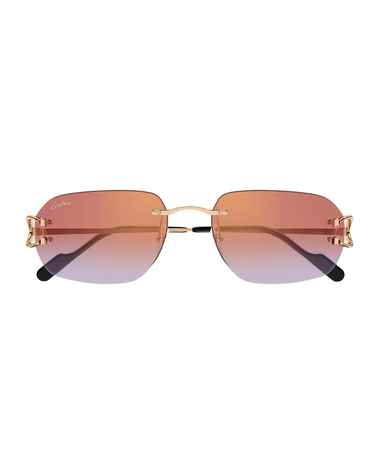 Motifs De 58MM Décor C Classique Rose Gold-Plated Rectangular Sunglasses Motifs De 58MM Décor C Classique Rose Gold-Plated Rectangular Sunglasses