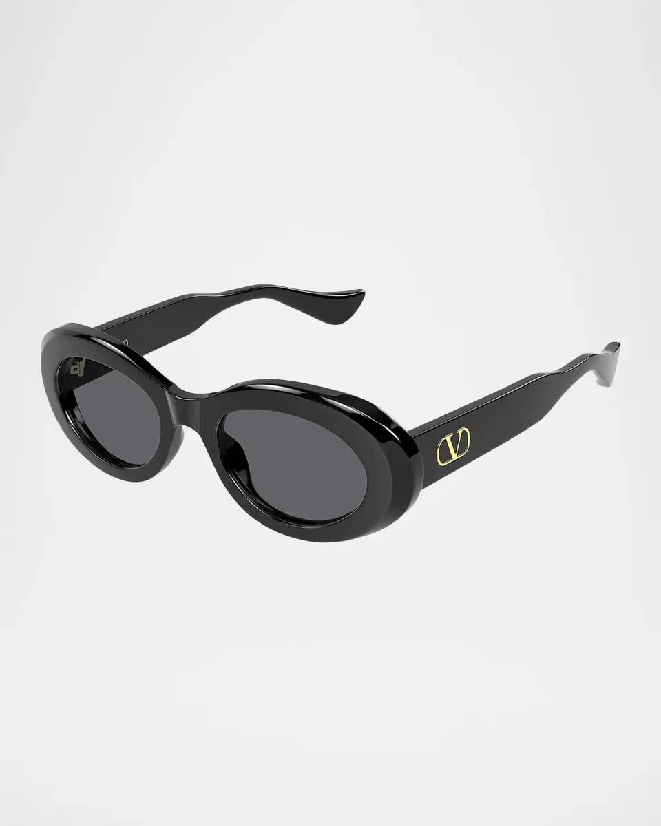 Valentino Garavani VLogo 50MM Icon Oval Sunglasses | Thumbnail 2 Valentino Garavani VLogo 50MM Icon Oval Sunglasses | Thumbnail 2