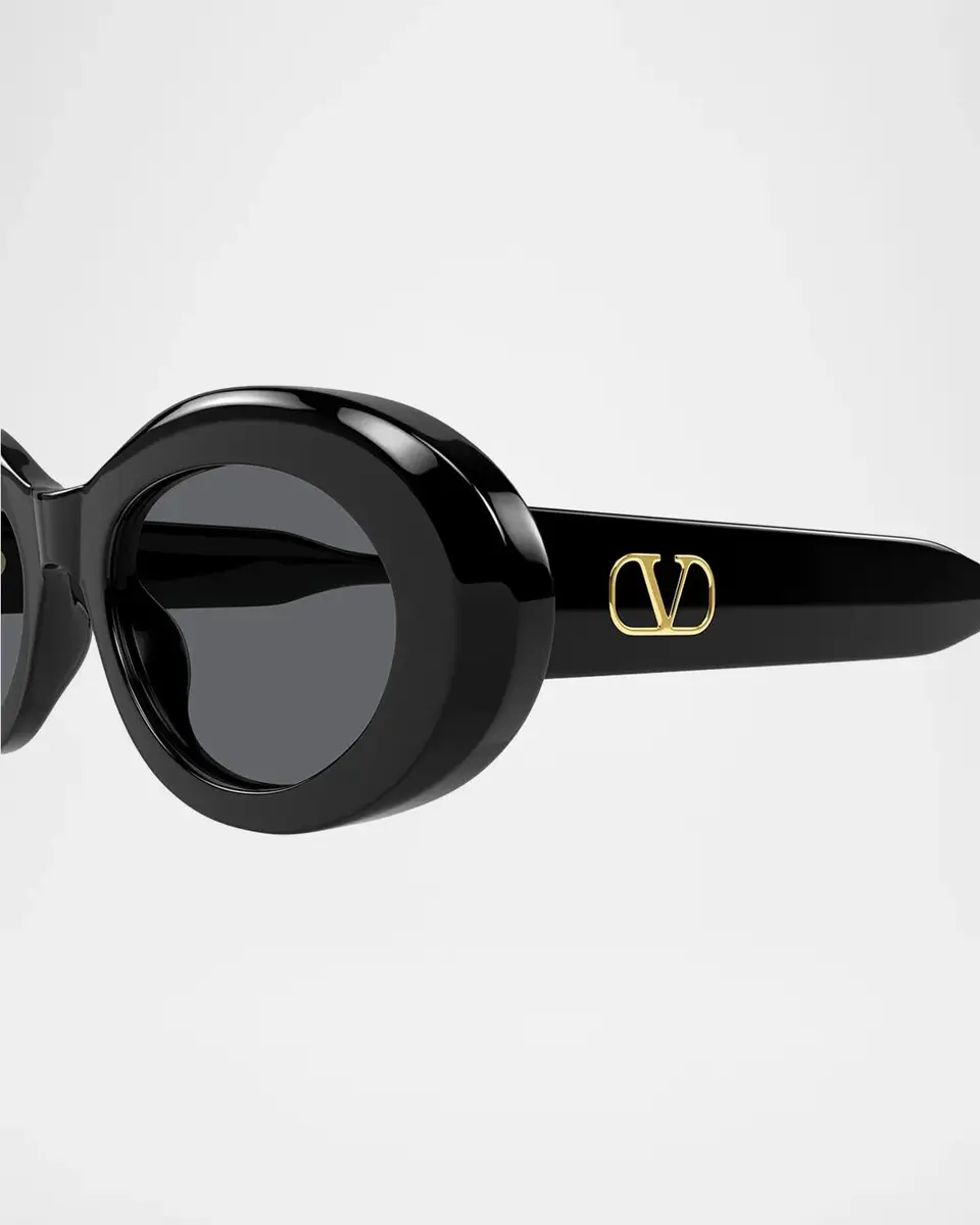 Valentino Garavani VLogo 50MM Icon Oval Sunglasses | Thumbnail 3 Valentino Garavani VLogo 50MM Icon Oval Sunglasses | Thumbnail 3