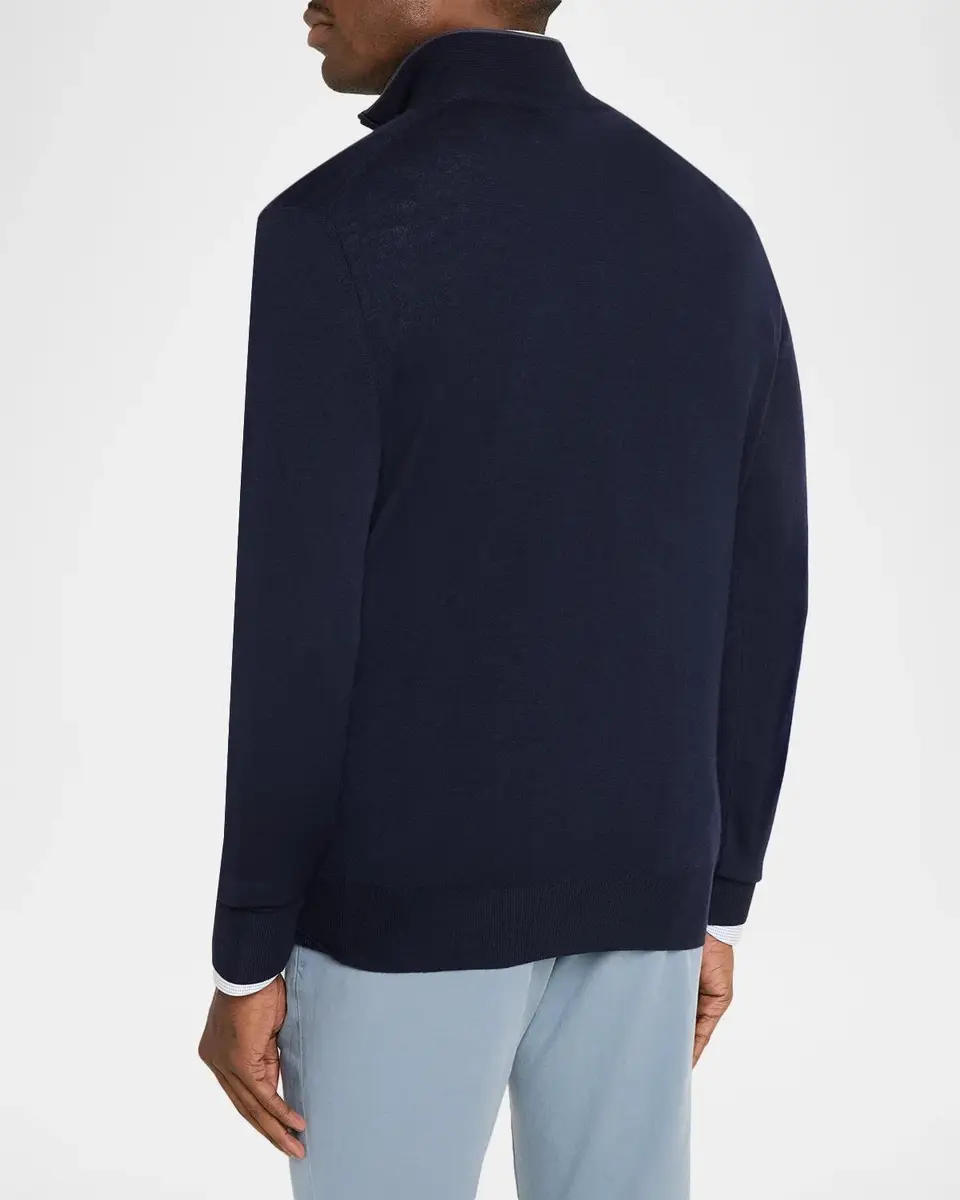 Canali Men's Half-Zip Merino Wool Sweater | Thumbnail 3 Canali Men's Half-Zip Merino Wool Sweater | Thumbnail 3