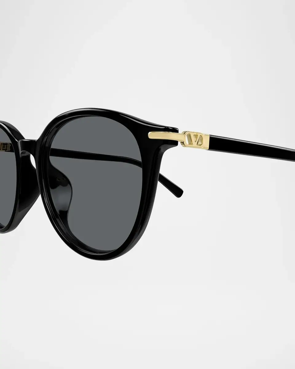 Valentino Garavani V Logo 56MM Round Sunglasses | Thumbnail 3 Valentino Garavani V Logo 56MM Round Sunglasses | Thumbnail 3