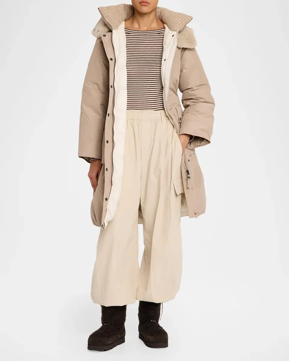 Brunello Cucinelli Glimmering Fine Stripe Wool Jersey Long-Sleeve Top | Thumbnail 2 Brunello Cucinelli Glimmering Fine Stripe Wool Jersey Long-Sleeve Top | Thumbnail 2