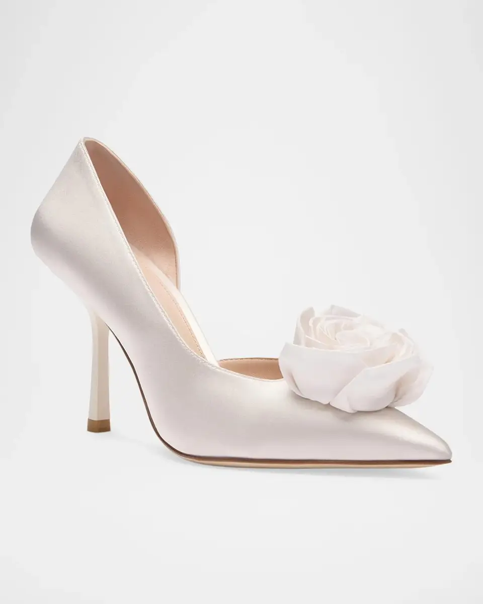 Stuart Weitzman 85mm Paloma D 'Orsay Satin Pumps | Thumbnail 2 Stuart Weitzman 85mm Paloma D 'Orsay Satin Pumps | Thumbnail 2