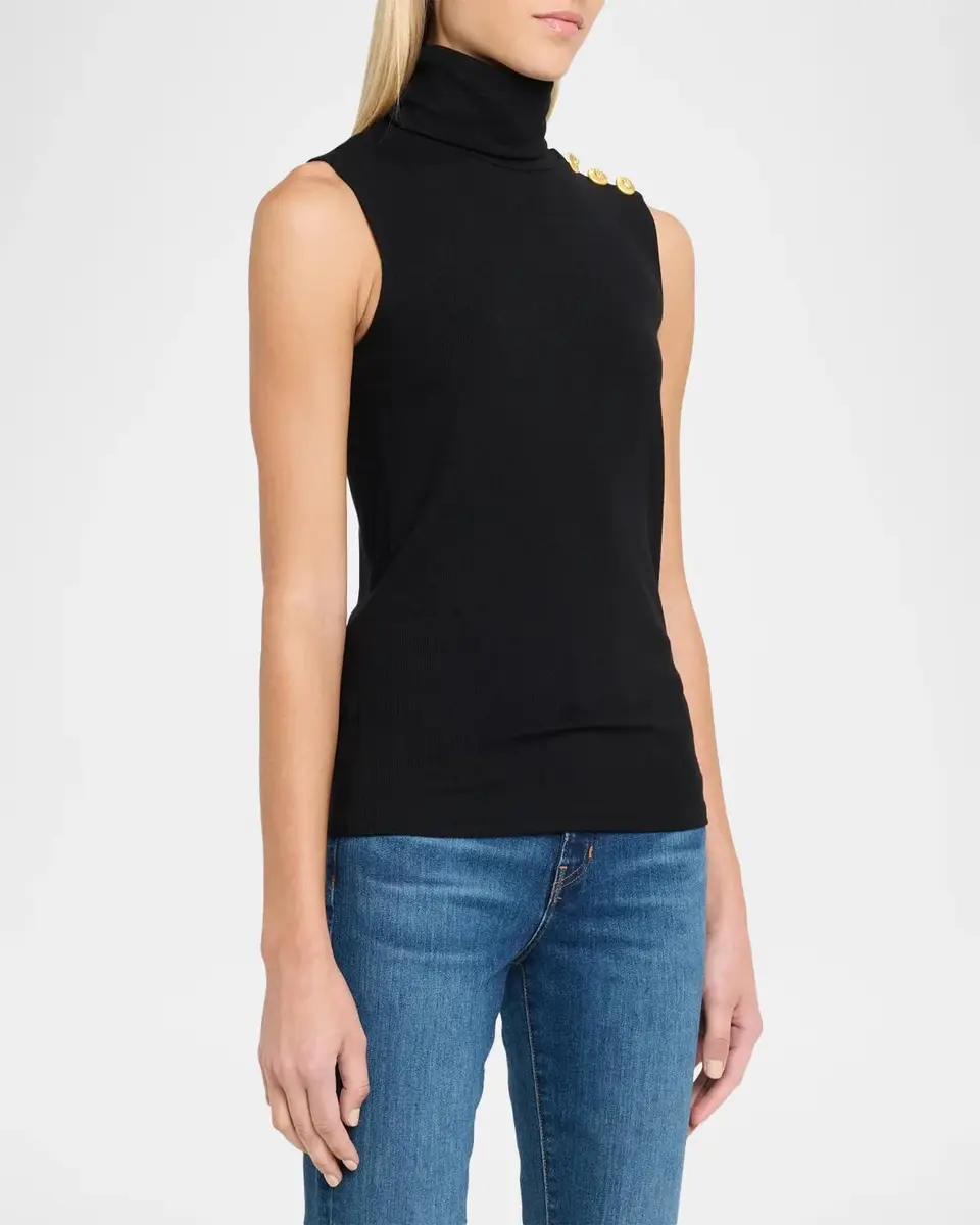 L'Agence Ceci Sleeveless Turtleneck Top | Thumbnail 4