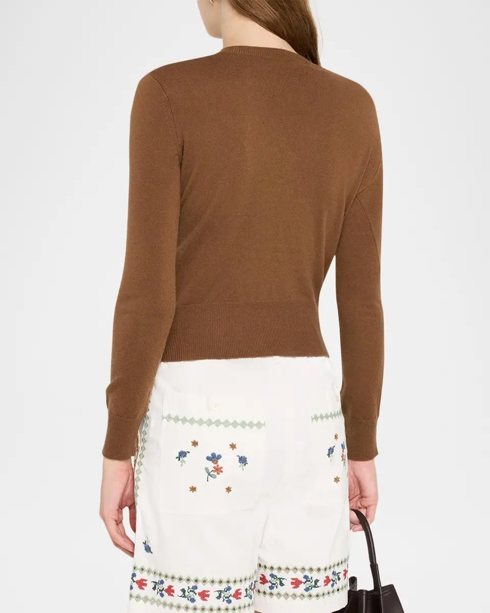 Max Mara Studio Rhinestone Argyle Wool-Cashmere Sweater | Thumbnail 3 Max Mara Studio Rhinestone Argyle Wool-Cashmere Sweater | Thumbnail 3