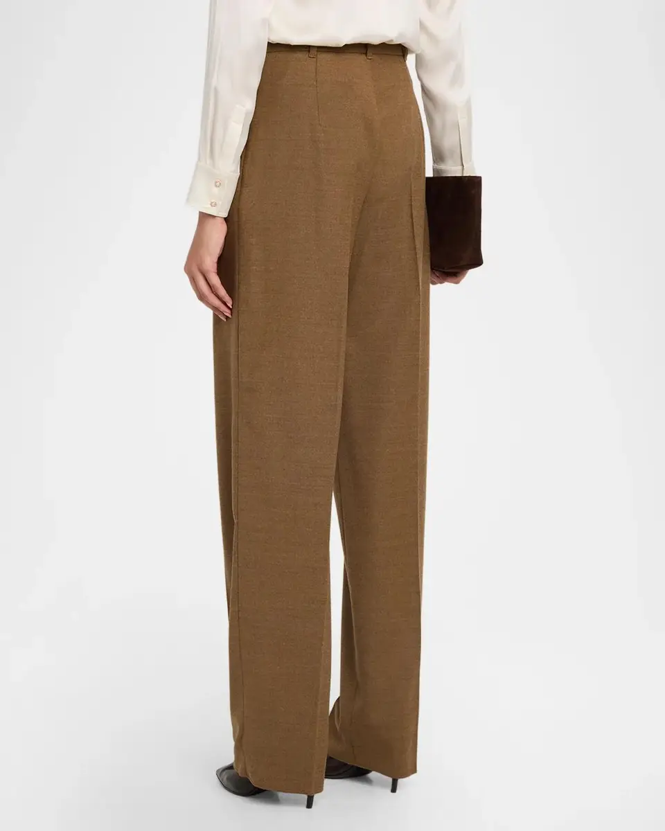Max Mara Studio Straight-Leg Stretch Wool Pants | Thumbnail 3