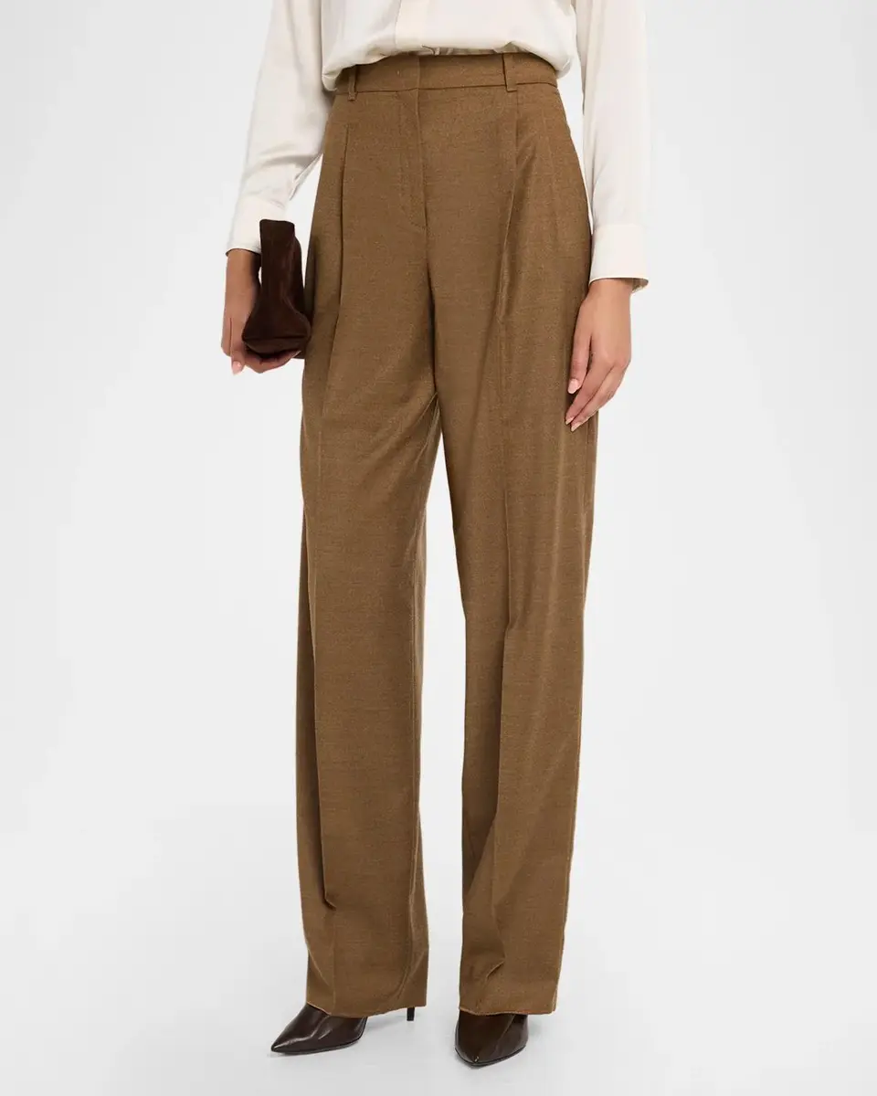 Max Mara Studio Straight-Leg Stretch Wool Pants | Thumbnail 4