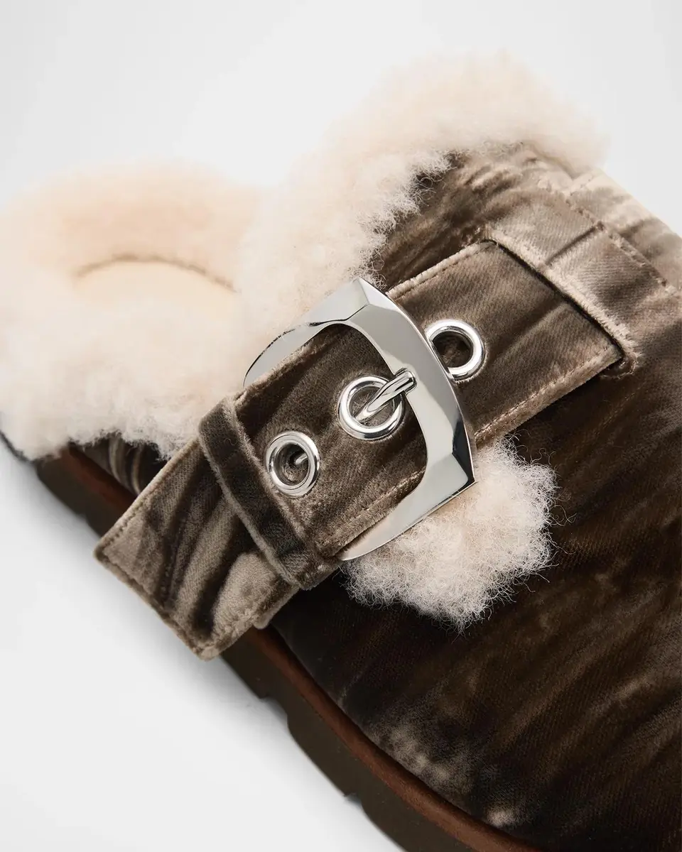 Stuart Weitzman Dara Shearling-Lined Suede Buckle Mules | Thumbnail 5