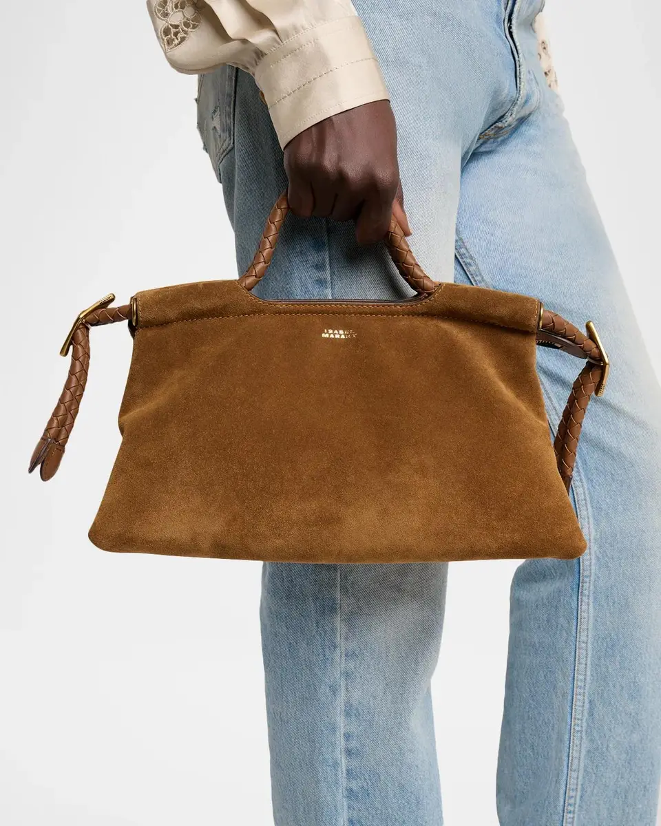 Isabel Marant Pipa Medium Suede Top-Handle Bag | Thumbnail 2 Isabel Marant Pipa Medium Suede Top-Handle Bag | Thumbnail 2