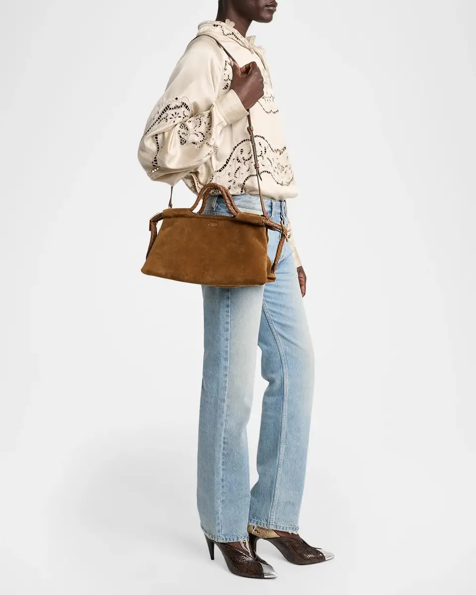 Isabel Marant Pipa Medium Suede Top-Handle Bag | Thumbnail 5 Isabel Marant Pipa Medium Suede Top-Handle Bag | Thumbnail 5
