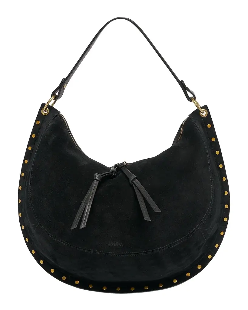 Oskan Studded Suede Hobo Bag Oskan Studded Suede Hobo Bag