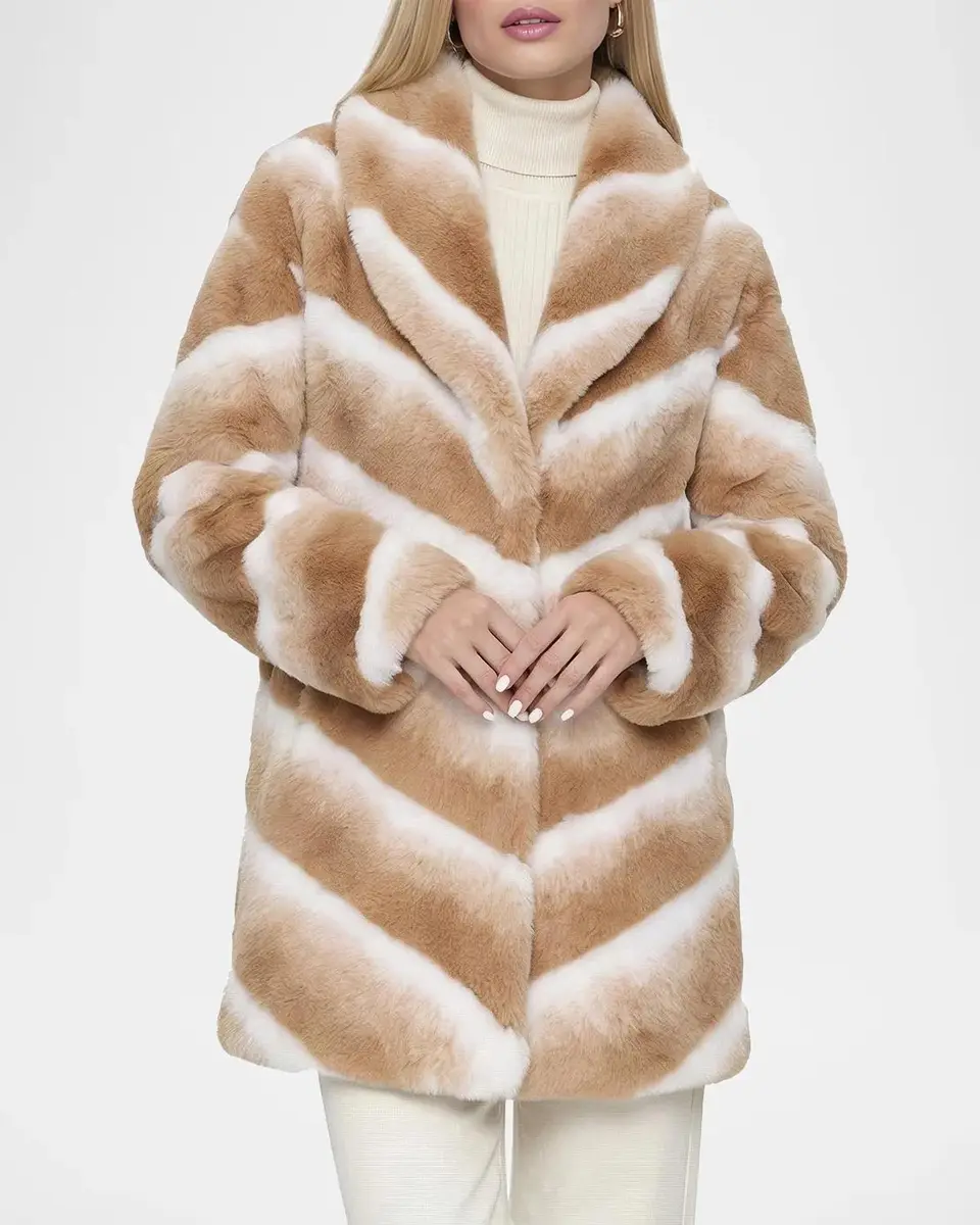 Gorski Faux-Fur Chinchilla Stroller Coat | Thumbnail 5 Gorski Faux-Fur Chinchilla Stroller Coat | Thumbnail 5