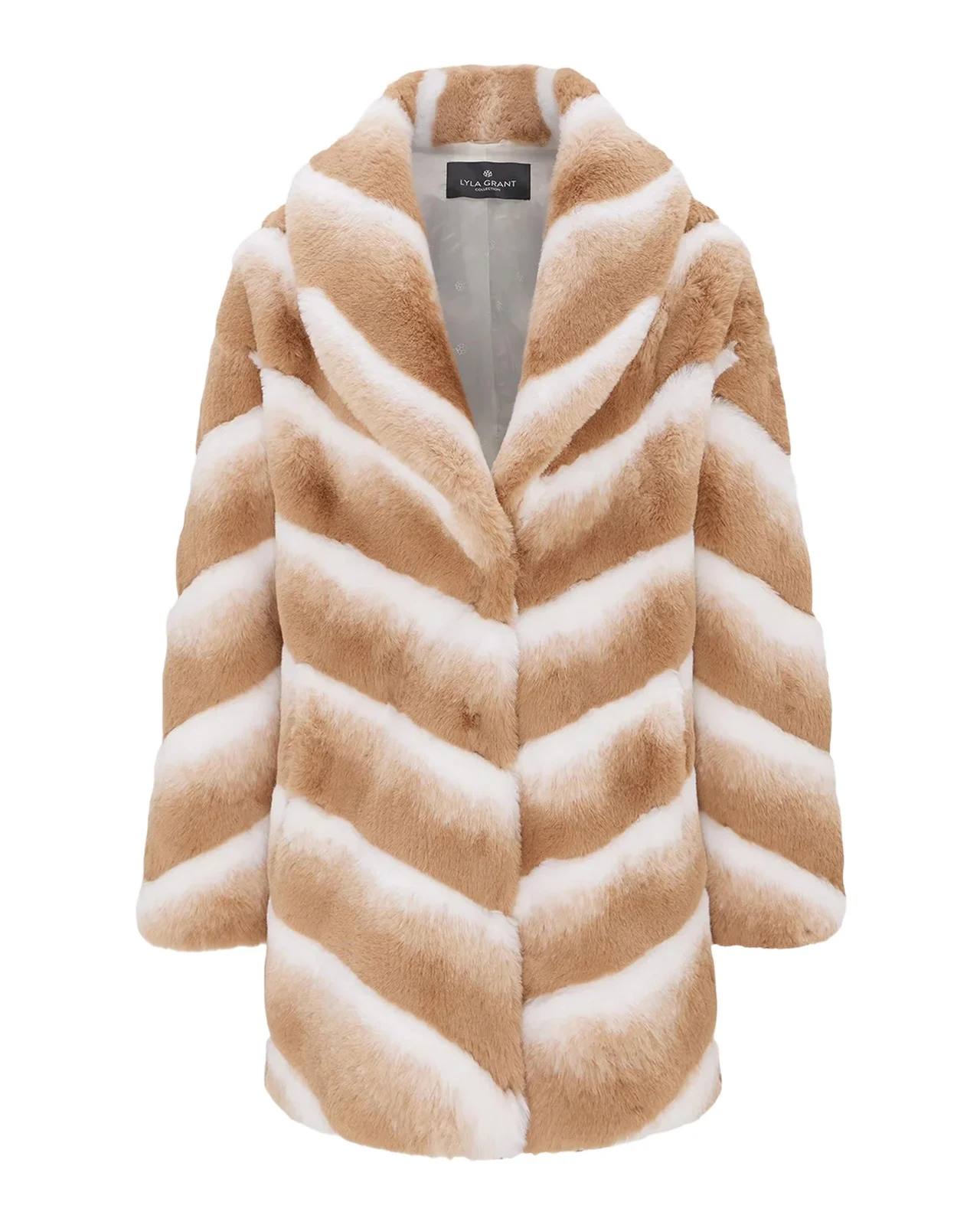 Lyla Grant Faux-Fur Chinchilla Stroller Coat