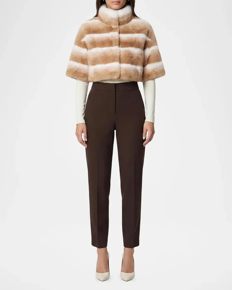 Lyla Grant Faux Fur Chinchilla Bolero With Short Sleeves | Thumbnail 2 Lyla Grant Faux Fur Chinchilla Bolero With Short Sleeves | Thumbnail 2